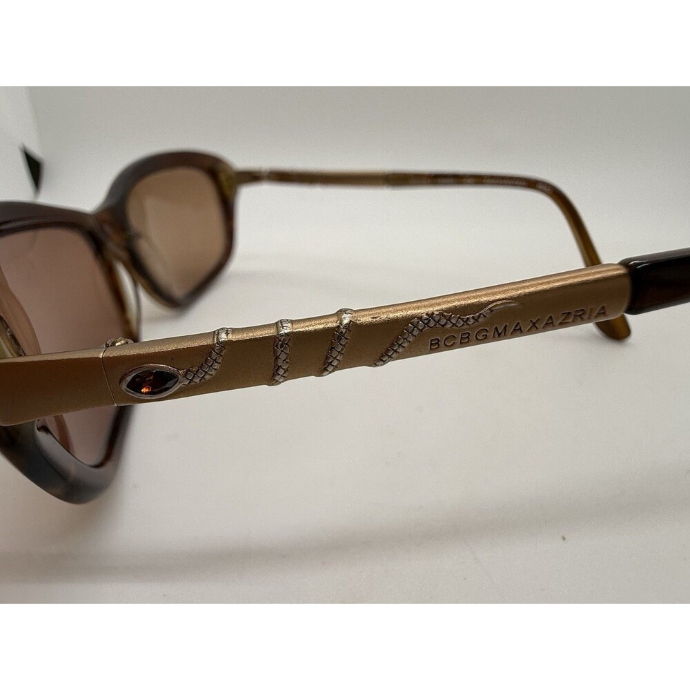 BCBG Max Azria Enchanted Sunglasses 57-16-130mm Brown Cat Eye + Chanel Hard Case - Picture 9 of 16